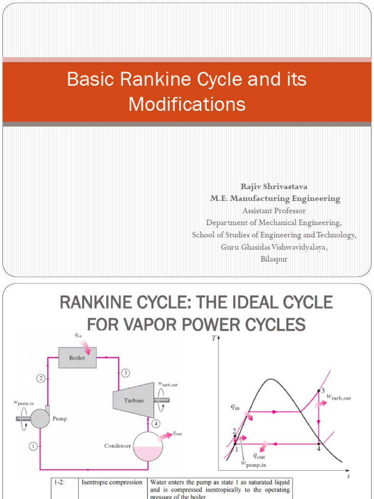 1.rankine Cycle | PDF | Cogeneration | Steam