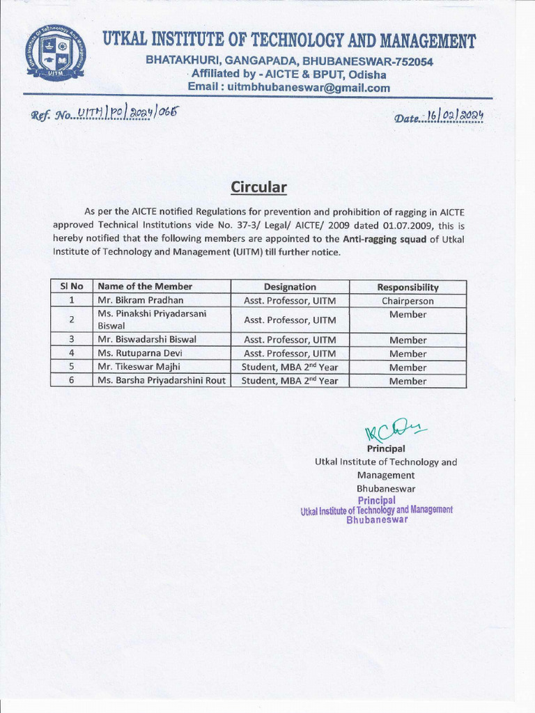 1.4.2 - Anti Ragging Squad | PDF