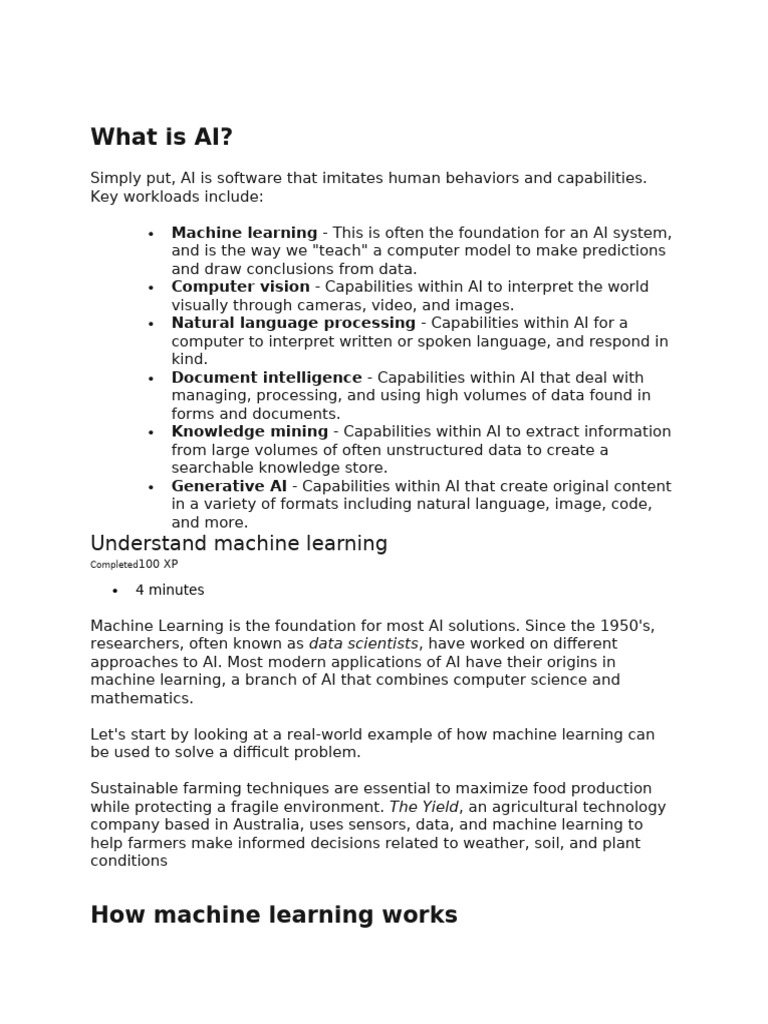 What is ai pdf machine learning artificial intelligence