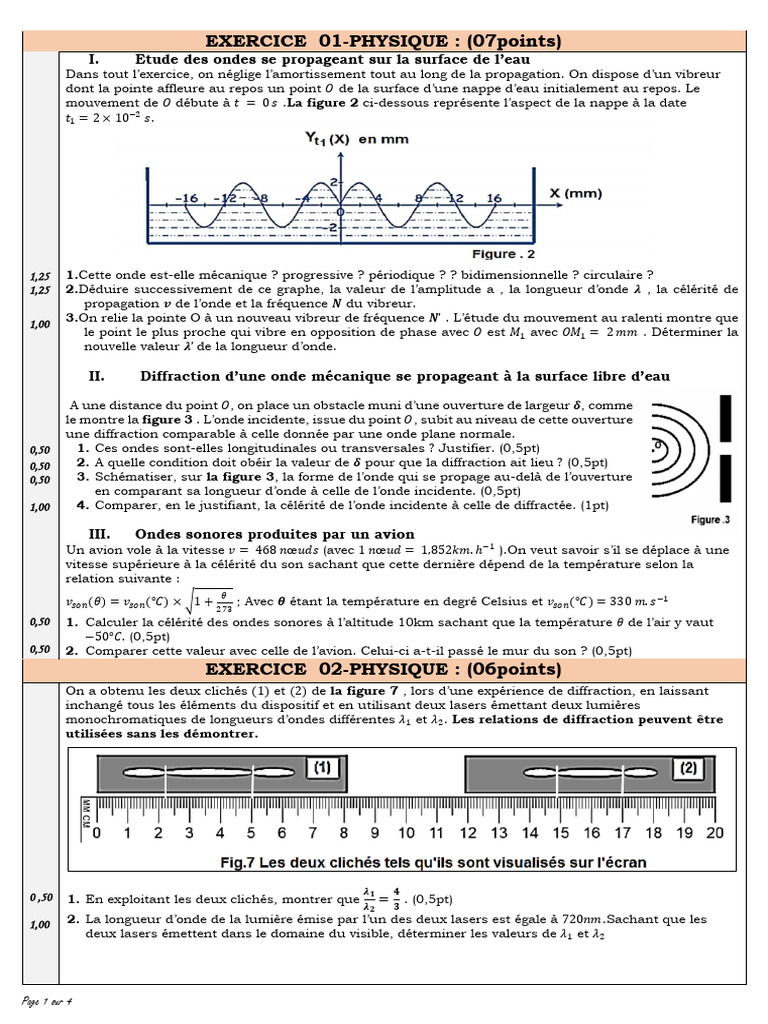 Ondes et diffraction en physique expérimentale | PDF | Vagues ...