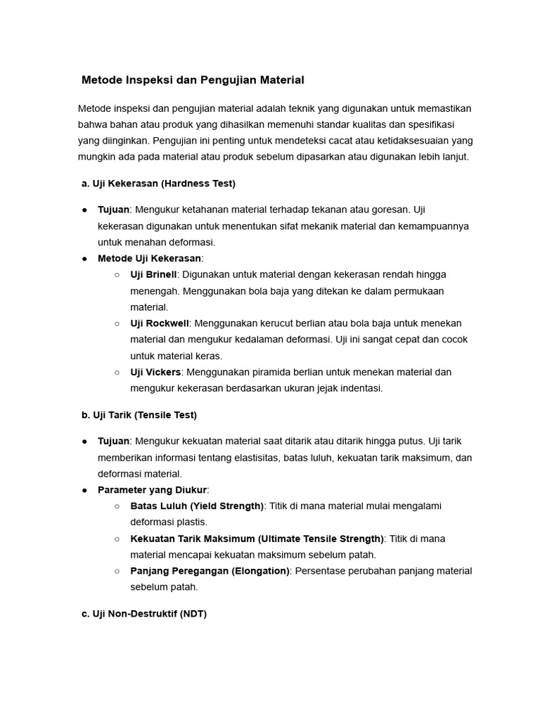 Uji Material | PDF