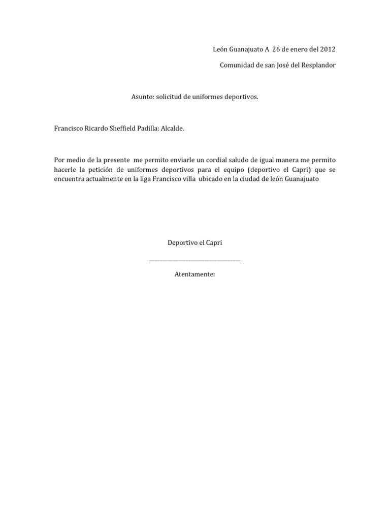 Solicitud de Uniformes  PDF