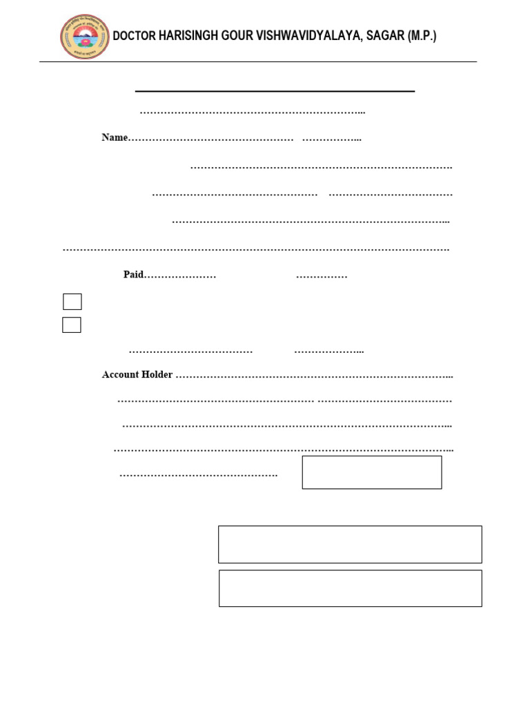 Admission Fee Refund Application Form | PDF