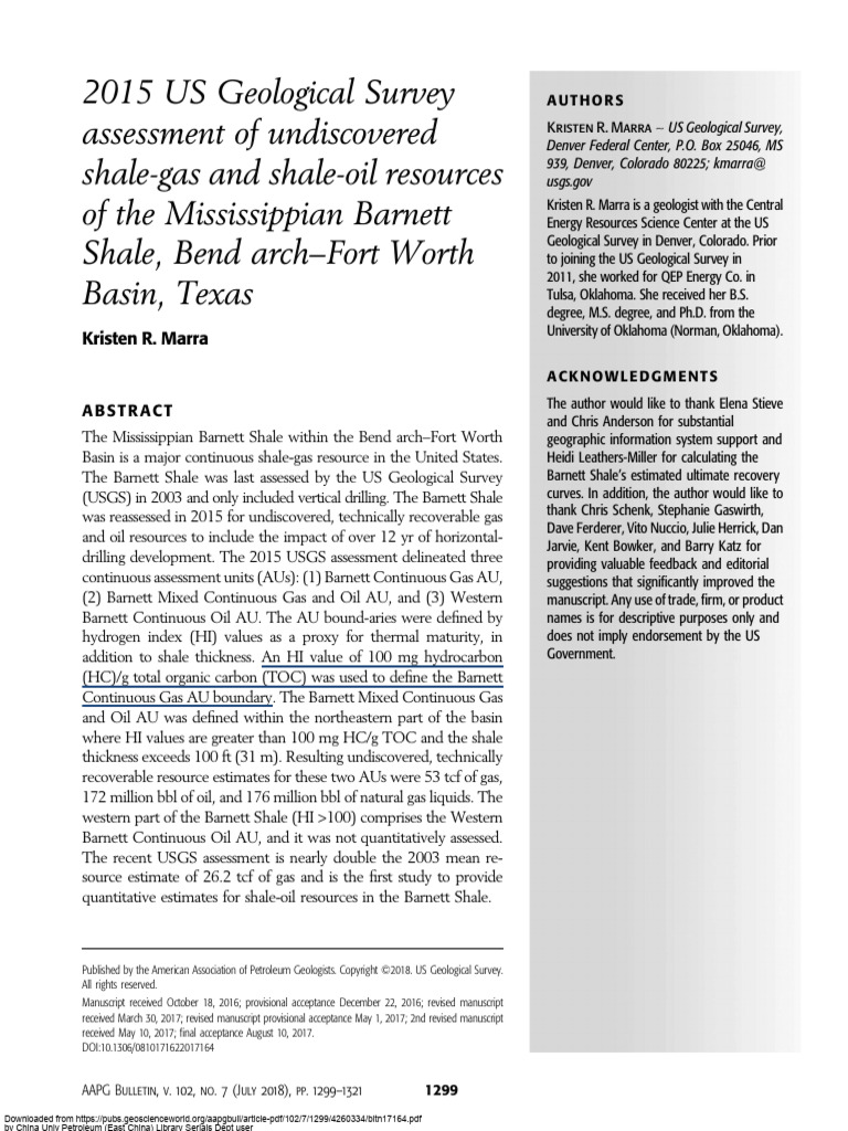 112-Shale Gas History - 2015 US Geological Survey Assessment of ...