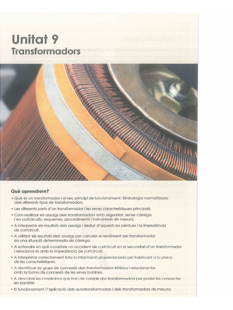 Electrotècnia U09 Transformadors 1 | PDF