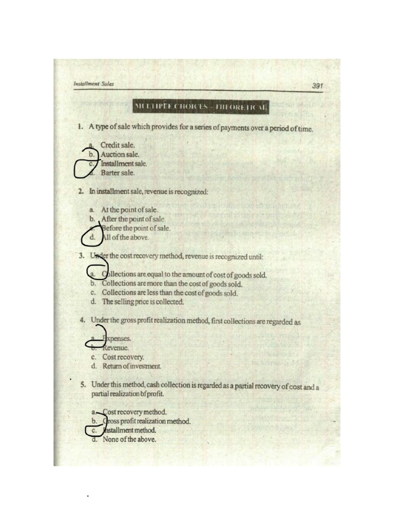 Installment Sales | PDF