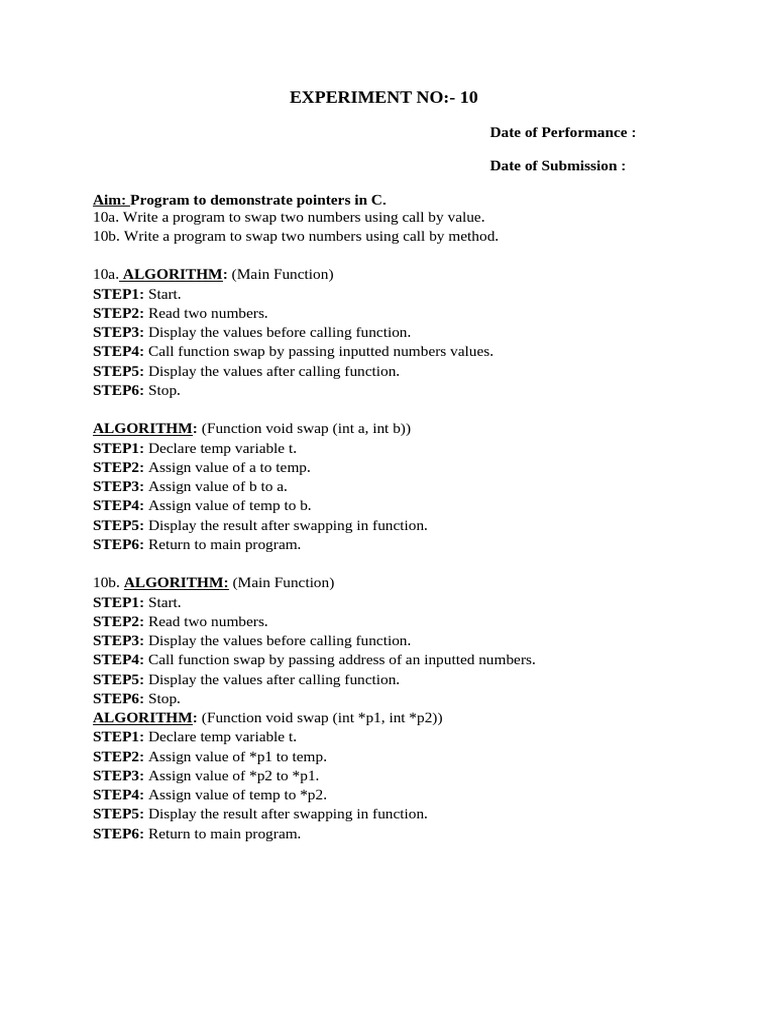 Exp10 Writeup-1 | PDF | Pointer (Computer Programming) | Computer ...