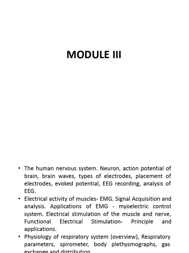 module 3 | PDF | Electromyography | Central Nervous System