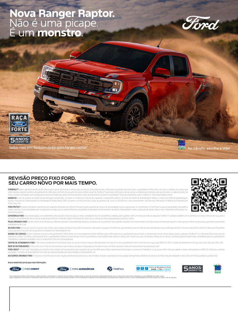 FBR Ranger Raptor Ficha Tecnica | PDF | Ford Motor Company | Veículos