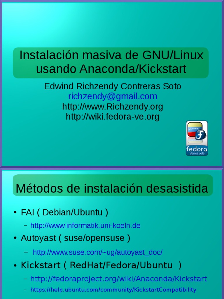 Kickstart Linux PDF Distribución de Linux Proyectos de software libre