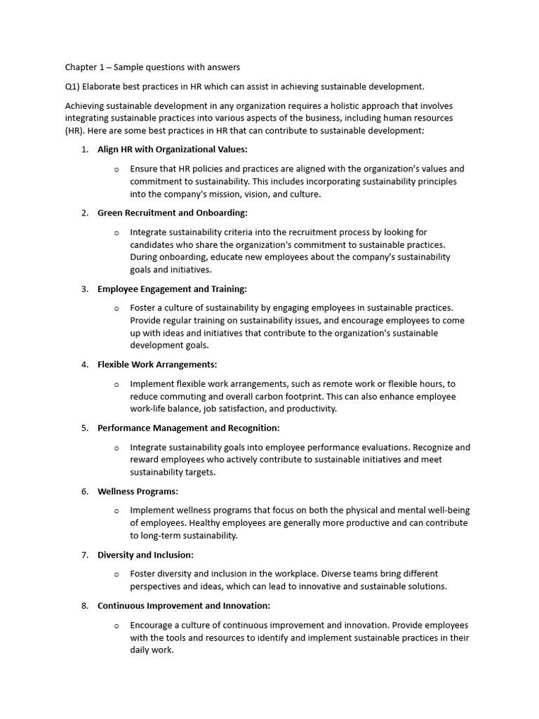 Reading Material Chapter 1 | PDF | Sustainability | Recruitment