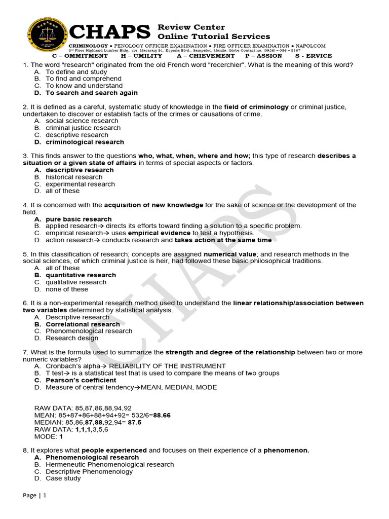 Tdtlfwuwco qa criminological research 1 and 2 prof salazar january