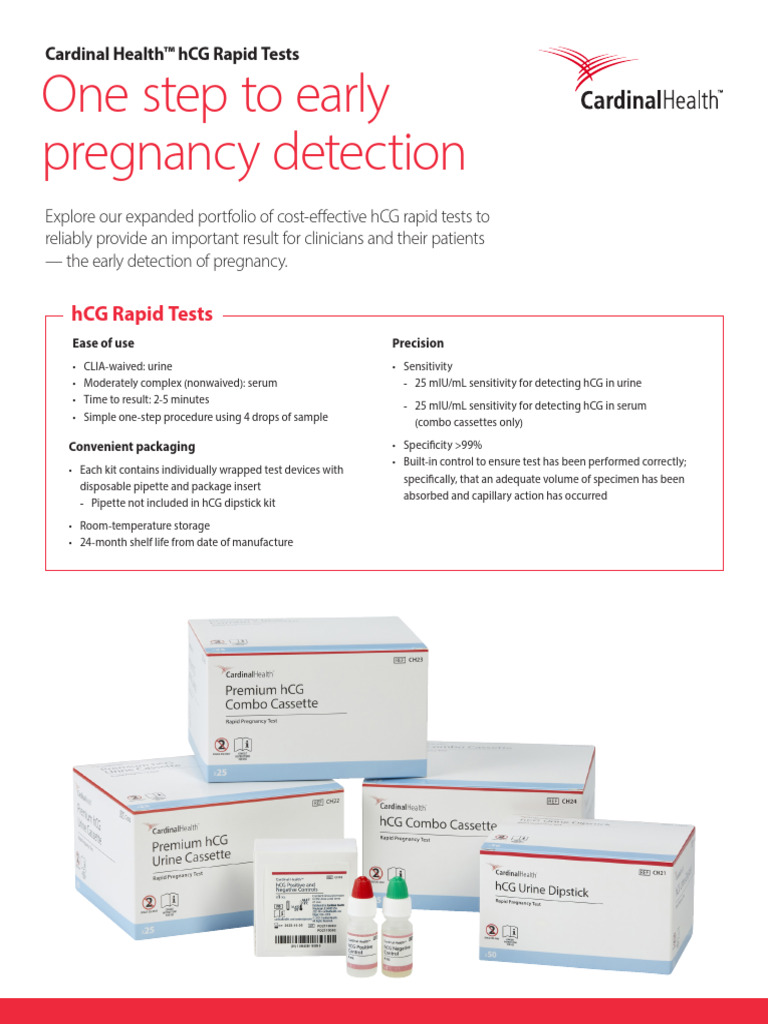 Cardinal Health hCG Rapid Test Guide | PDF | Human Chorionic ...