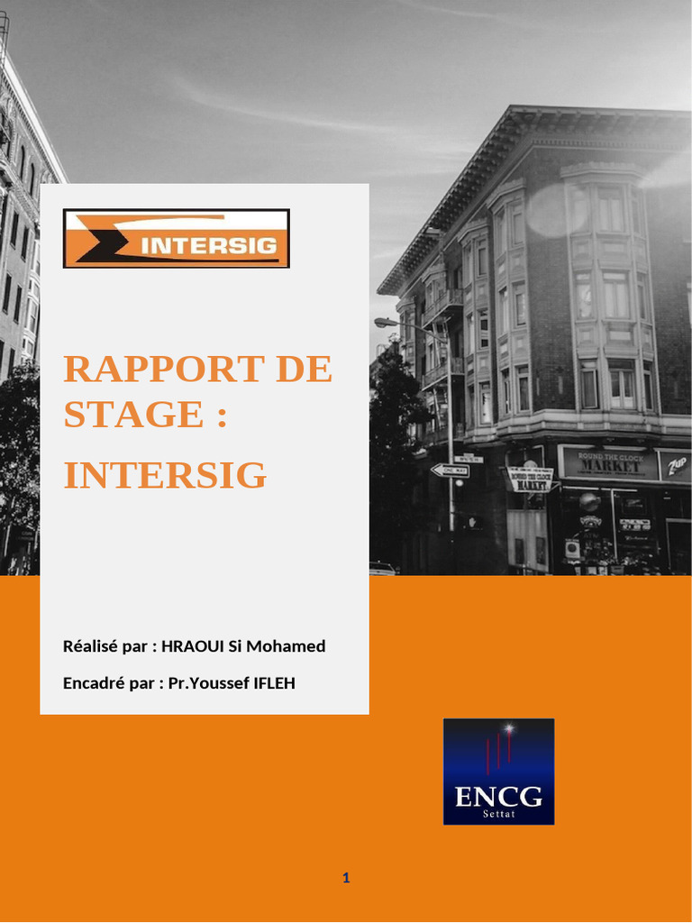 Rapport de stage chez INTERSIG 2024 | PDF | Facture | Économie