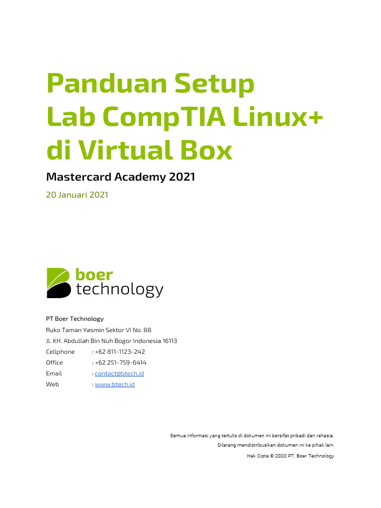 Panduan Setup Lab CompTIA Linux+ | PDF