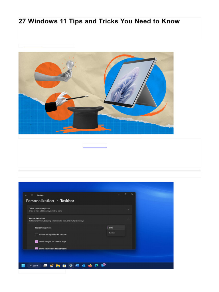 27 Windows 11 Tips and Tricks You Need To Know | PDF | Microsoft ...