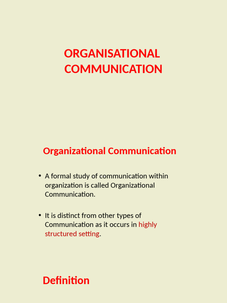 Organisational Commn | PDF | Communication | Information