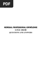 GTLE General Knowledge Past Questions 2023 | PDF | Learning ...