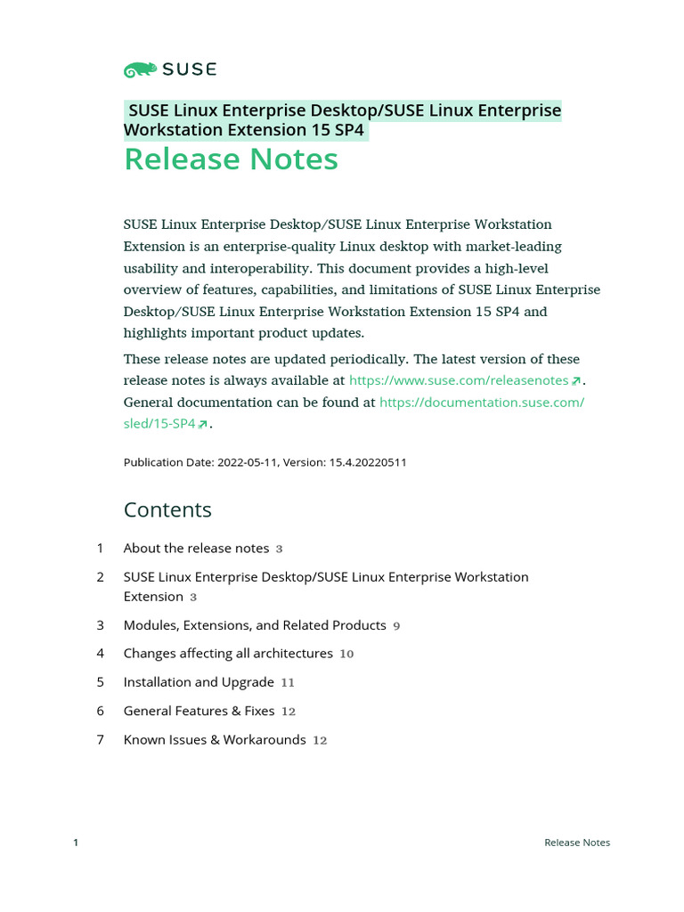 RELEASE-NOTES SUSE Linux Enterprise Desktop 15.en | PDF | Linux ...