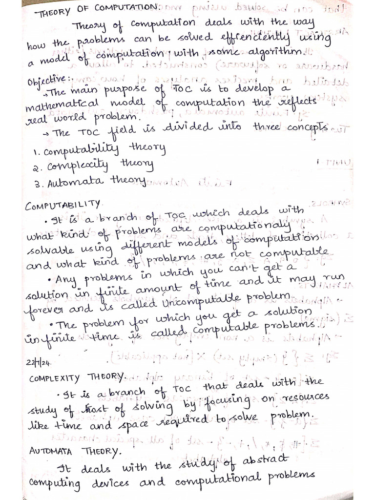 Toc notes pdf