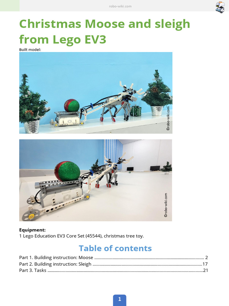 EV3 Moose and Sleigh Building Guide | PDF