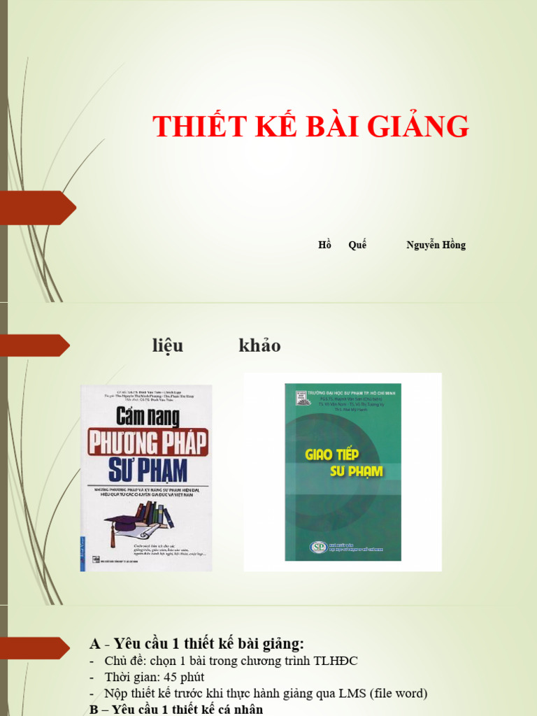 Thiet Ke Bai Giang | PDF