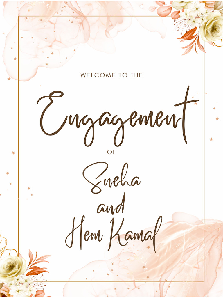 Engagement Welcome Board | PDF