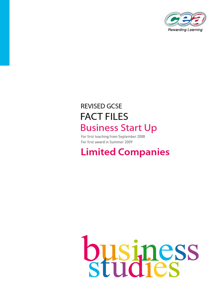 GCSE-BUS-Support-9695 2 | PDF | Limited Company | Articles Of Association
