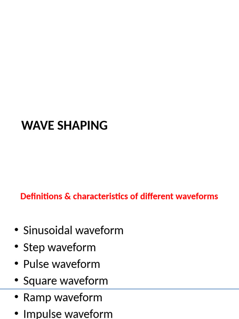 Waveform Types and RC Circuit Responses | PDF | Low Pass Filter ...