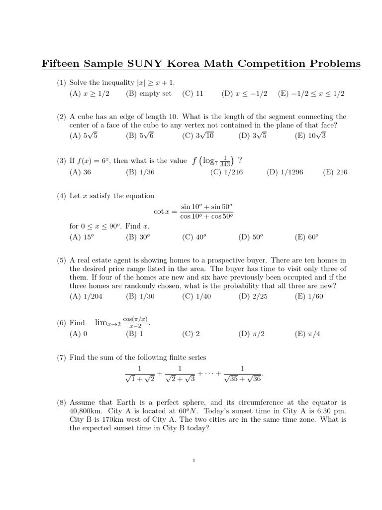 기출예상문제 | PDF | Pi | Square Root