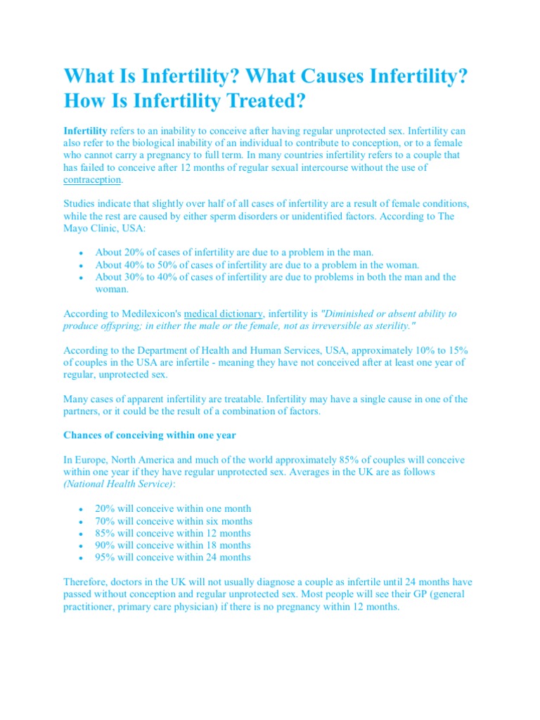 What Is Infertility | PDF | Infertility | In Vitro Fertilisation
