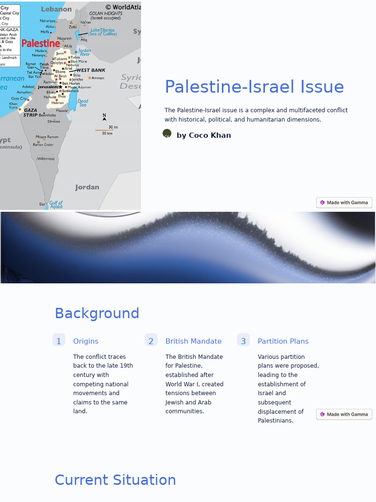 Palestine-Israel Conflict Overview | PDF | Mandatory Palestine | Israel