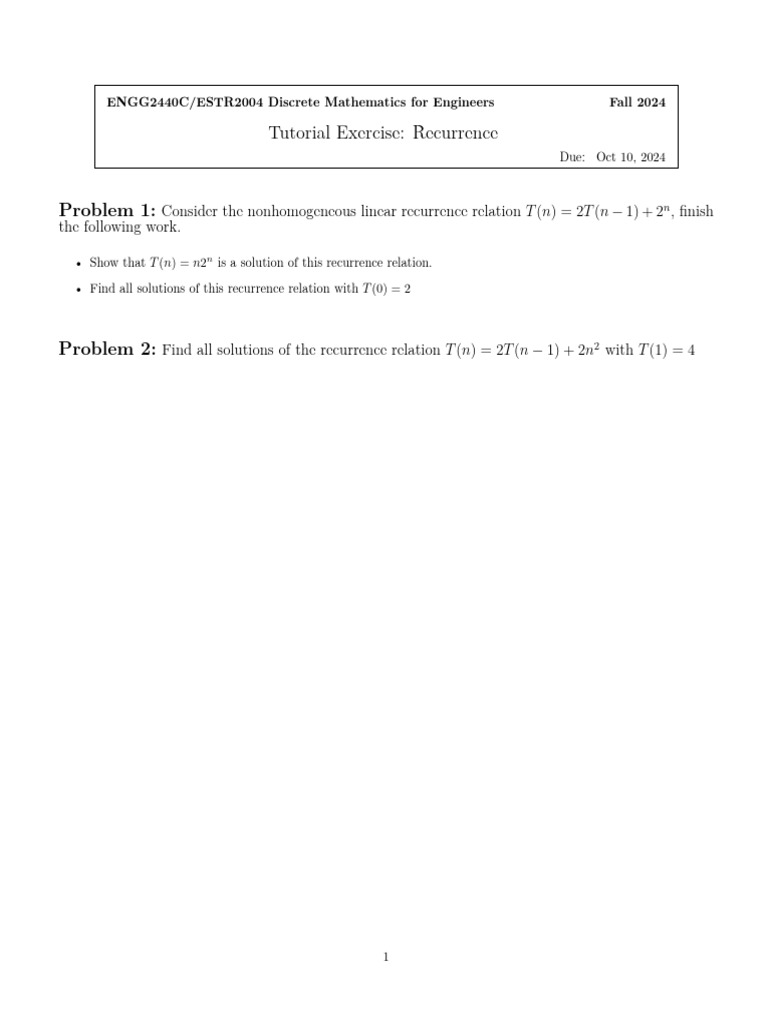 Tutorial 5 Exercise-2024 | PDF | Technology & Engineering