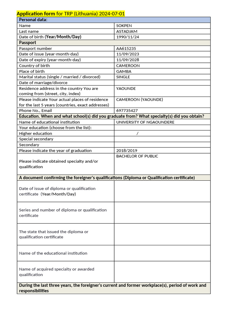 01.07.24 Application Form LT | PDF