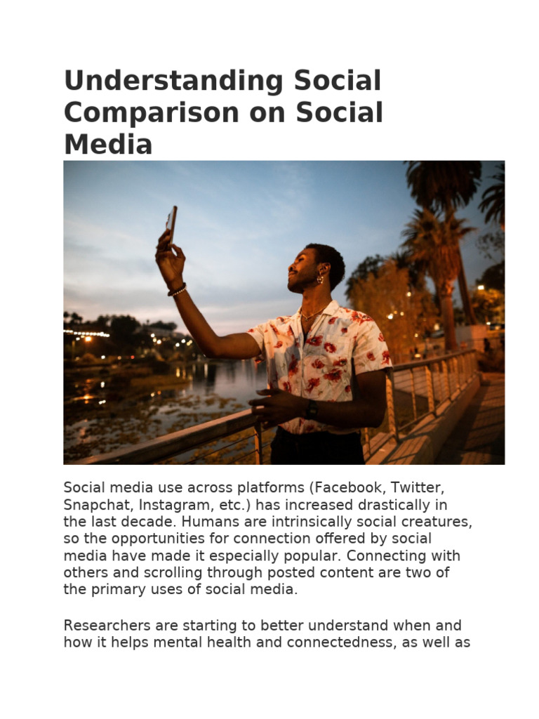 Social Comparison's Impact on Mental Health | PDF | Social Media ...