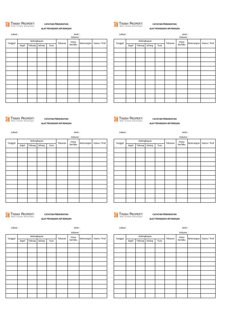 Perawatan APAR Card | PDF