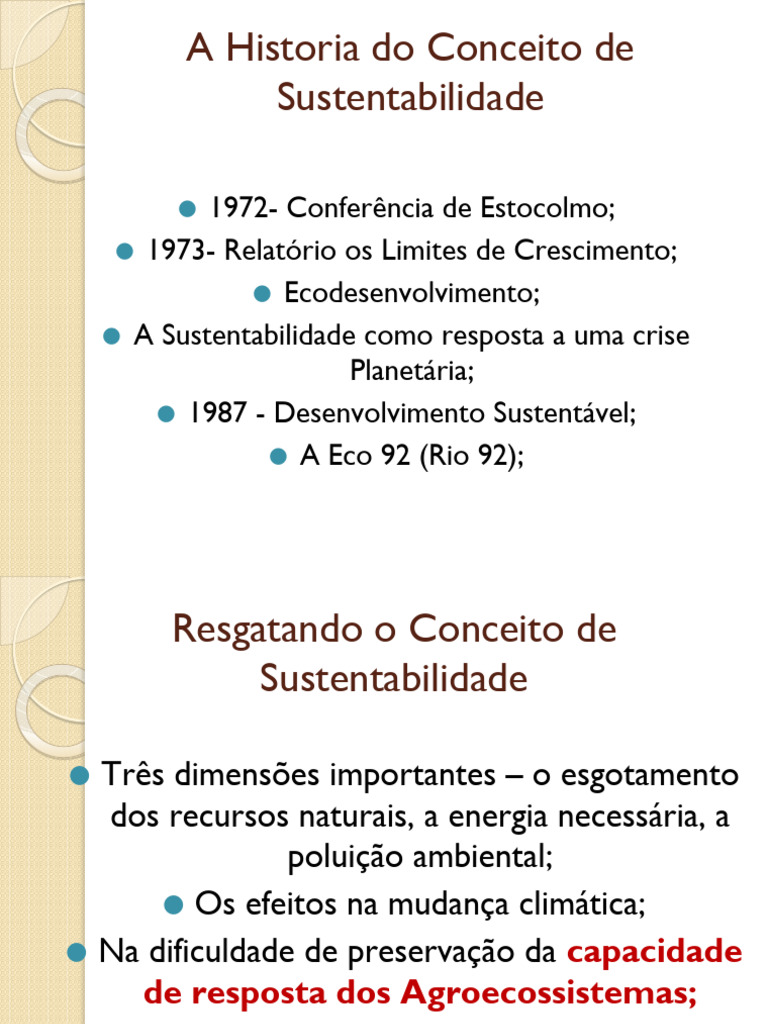 A Historia Do Conceito de Sustentabilidade | PDF | Sustentabilidade ...