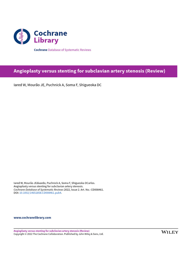 A 9 | PDF | Stent | Systematic Review