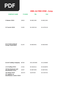 Jebel Ali Free Zone Data File