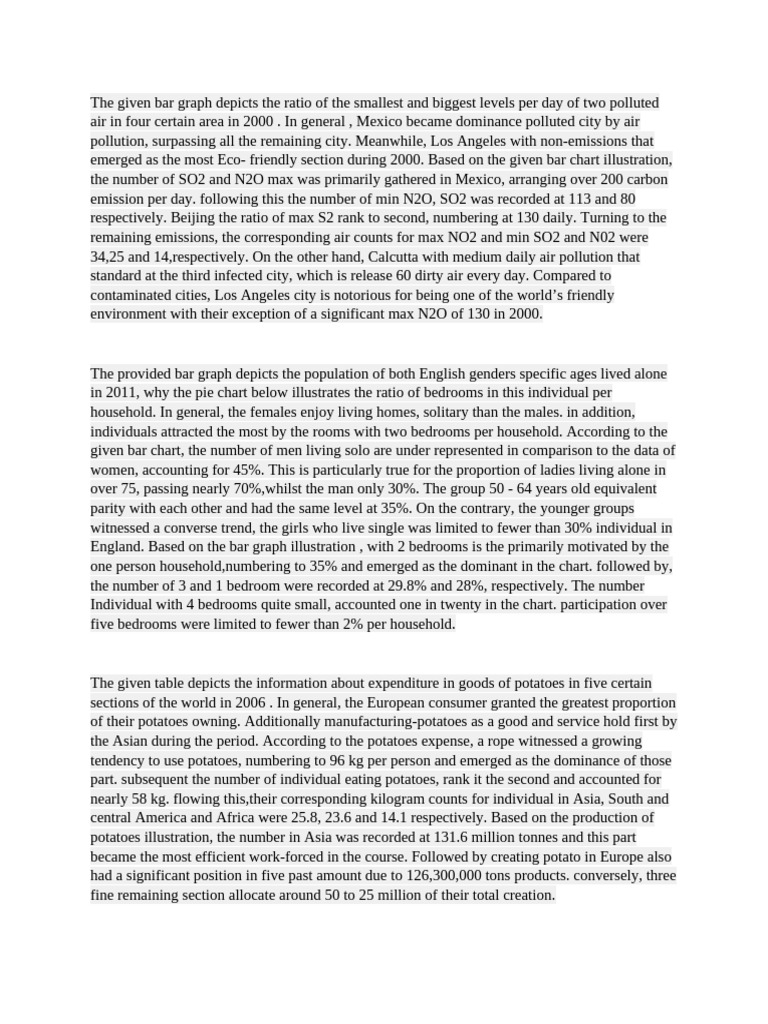 Air Pollution Bar Graph Analysis | PDF | Environmental Issues | Human ...