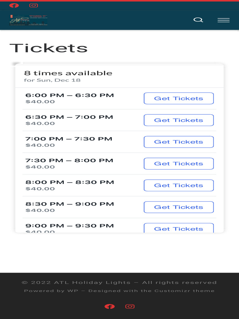 Tickets - ATL Holiday Lights | PDF