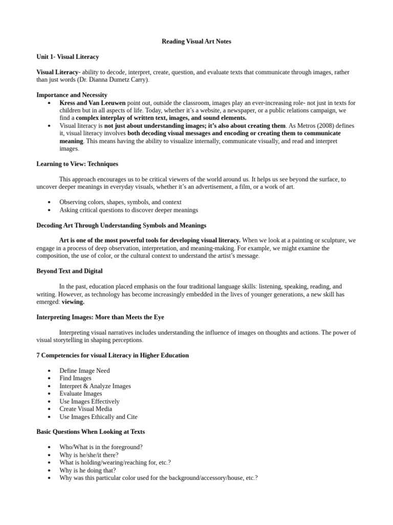 Understanding Visual Literacy Concepts | PDF | Semiotics | Cognition