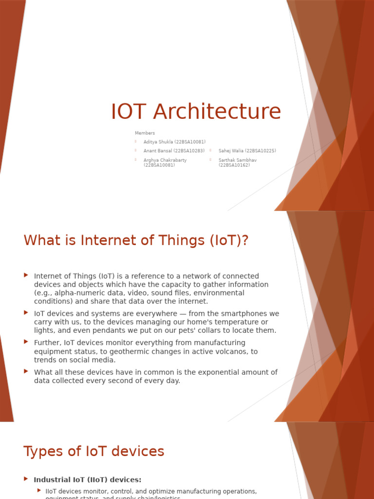 IOT Presentation | PDF | Internet Of Things | Computing