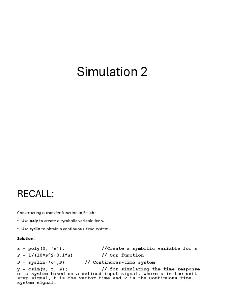 Questions 1-2 | PDF | Discrete Time And Continuous Time | Feedback
