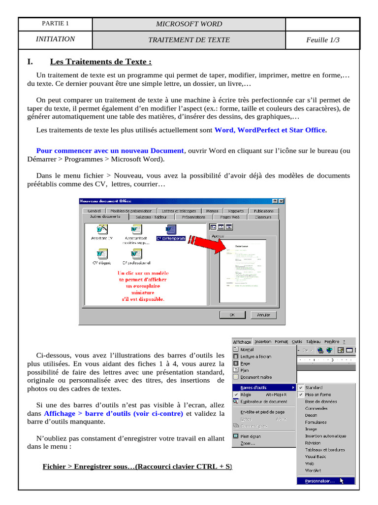 Initiation à Microsoft Word | PDF | Microsoft Word | Informatique