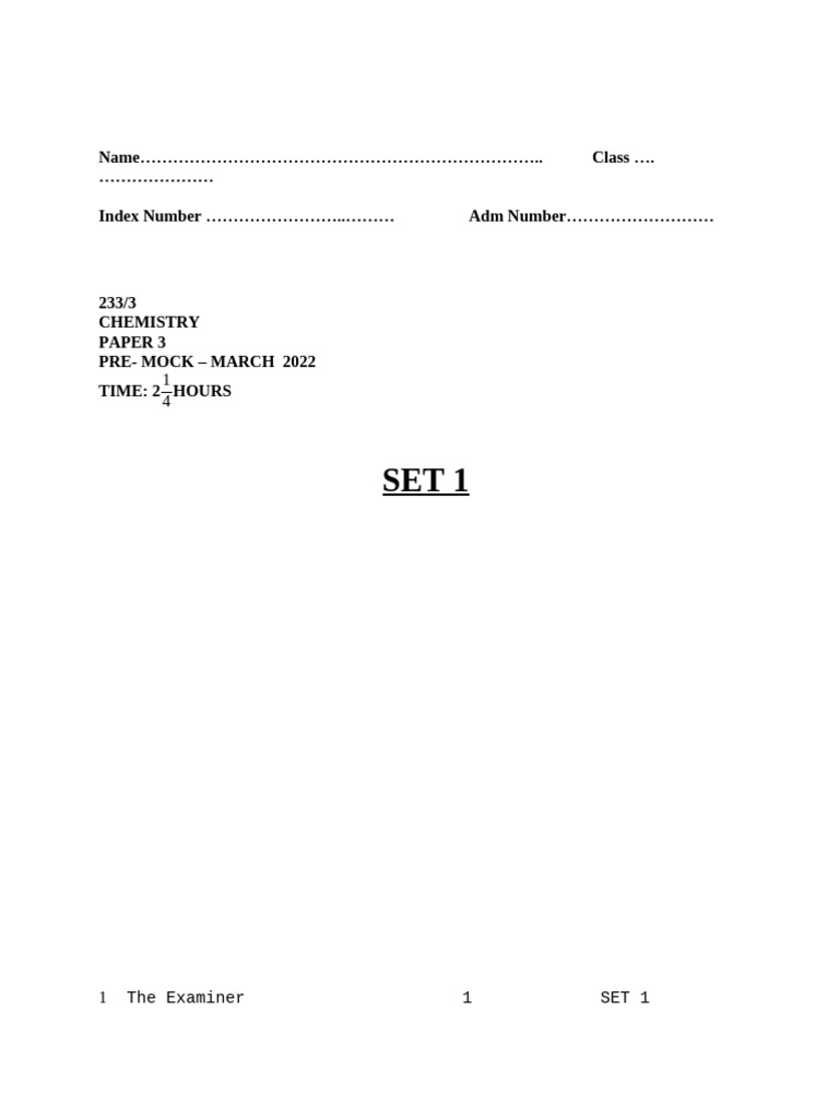 Chem P3 Set 1 Pdf Water Solubility