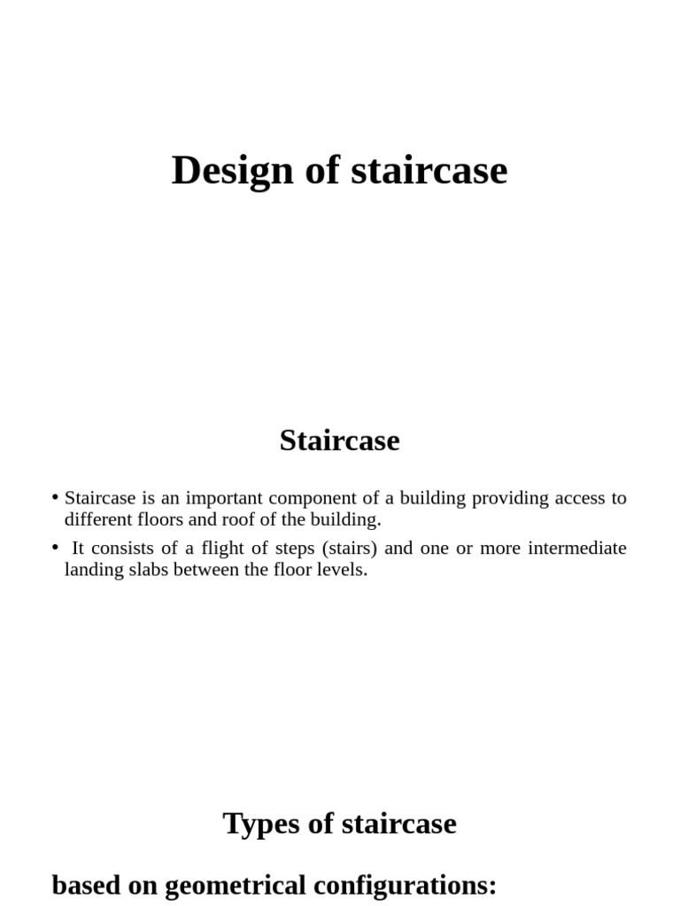 Design Of Staircase Pdf Stairs