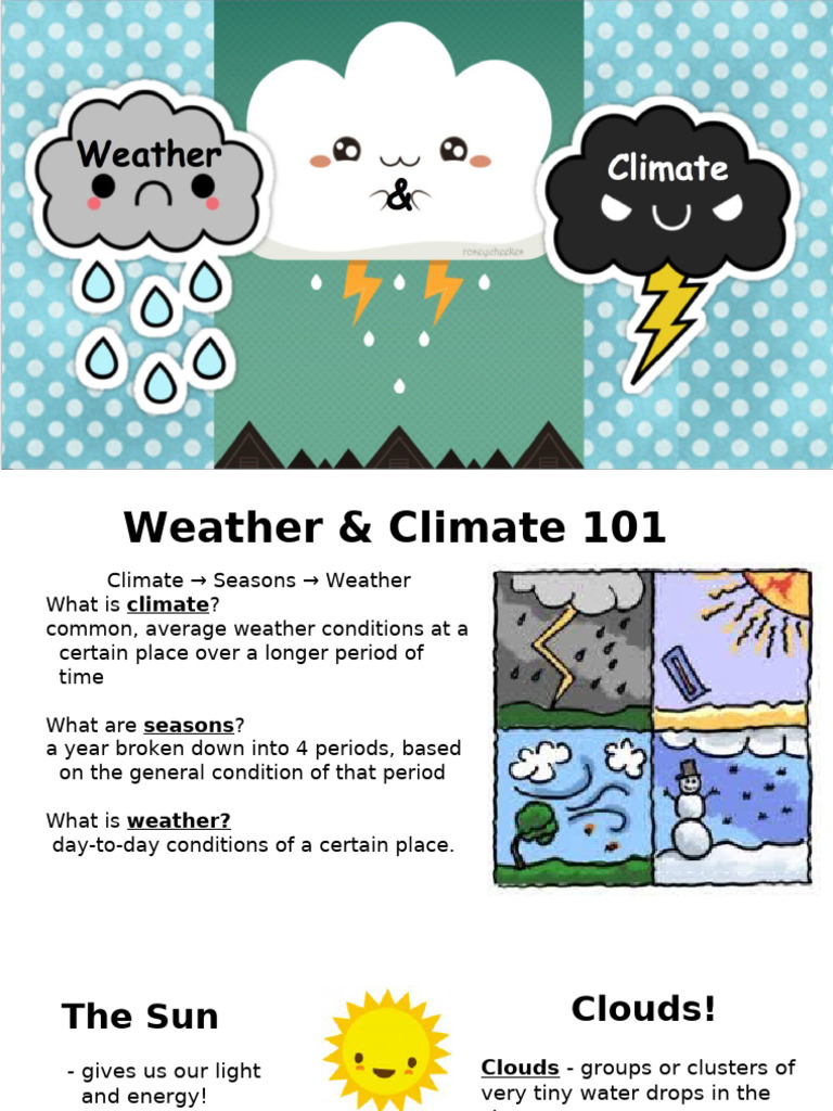 Weather and Climate Basics for Kids | PDF | Weather | Natural Disasters
