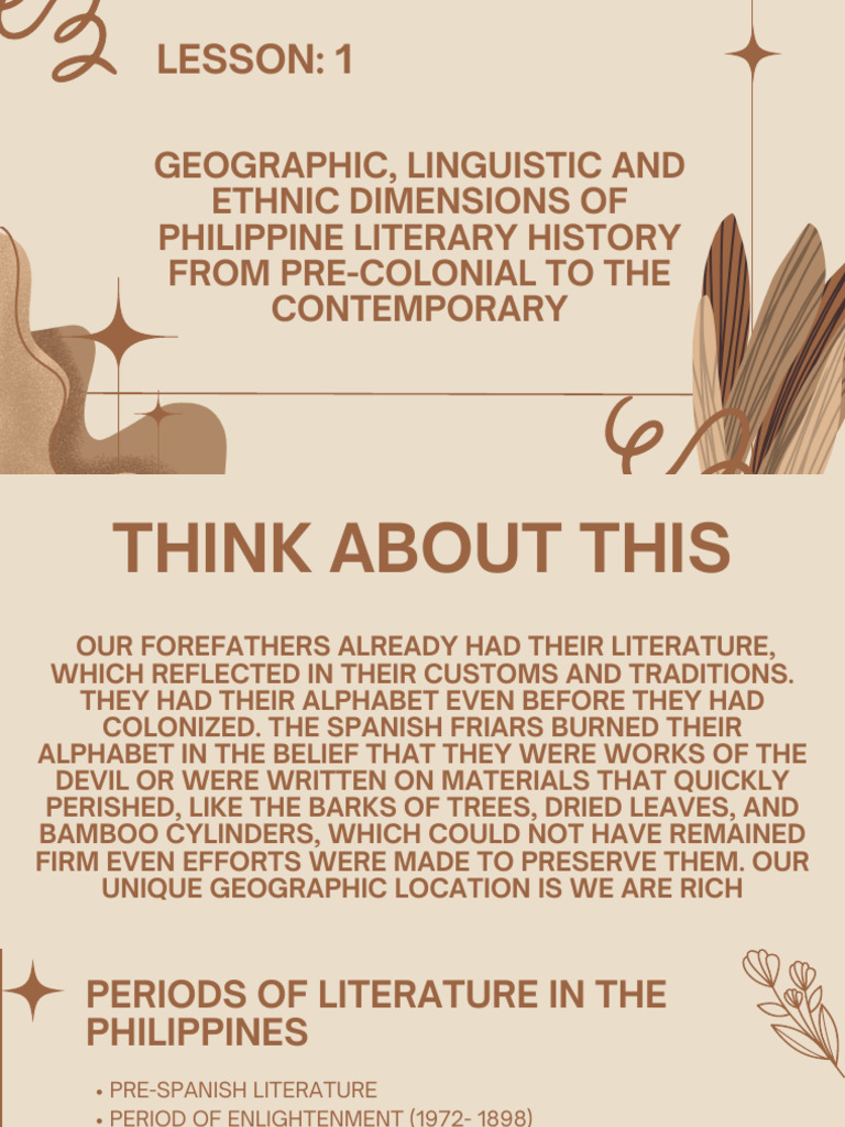 Philippine Literary History Overview | PDF | Philippines | Poetry