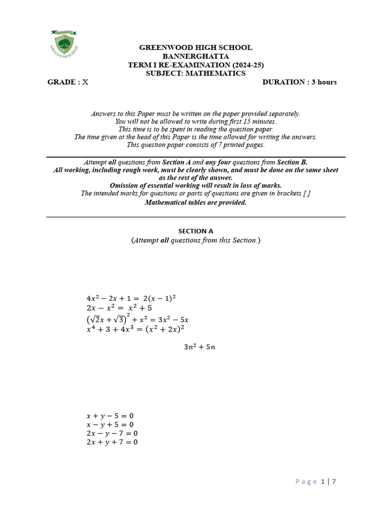 WAEC Mathematics Re-Exam 2024 Paper | PDF | Mathematical Objects ...